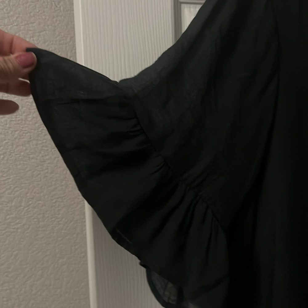 💝 Aimage Womans Coverup Black with Embroider Details NWT retail $39 - Picture 4 of 8